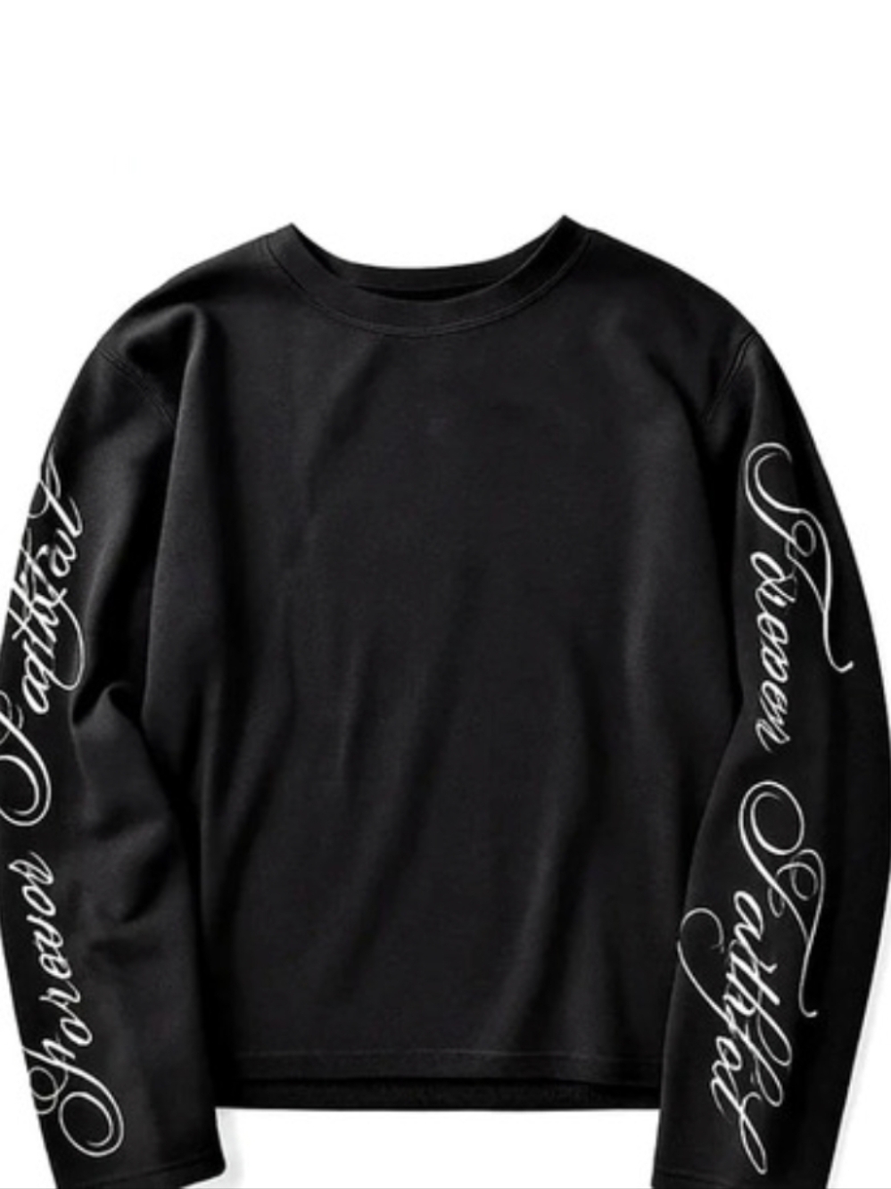 Long Sleeve Graphic Top in Black & Blue Like New